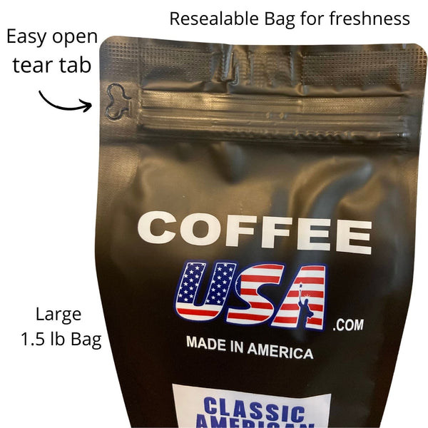 Classic American Coffee - Medium - Large 1.5 lb bag