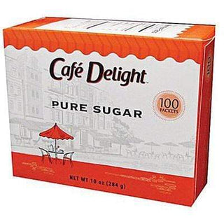 Cafe Delight Sugar Packets - 0.1oz Packets - Retail Box of 100