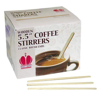 5.5 Inch Wooden Stirrers by PolyKing Stir Sticks